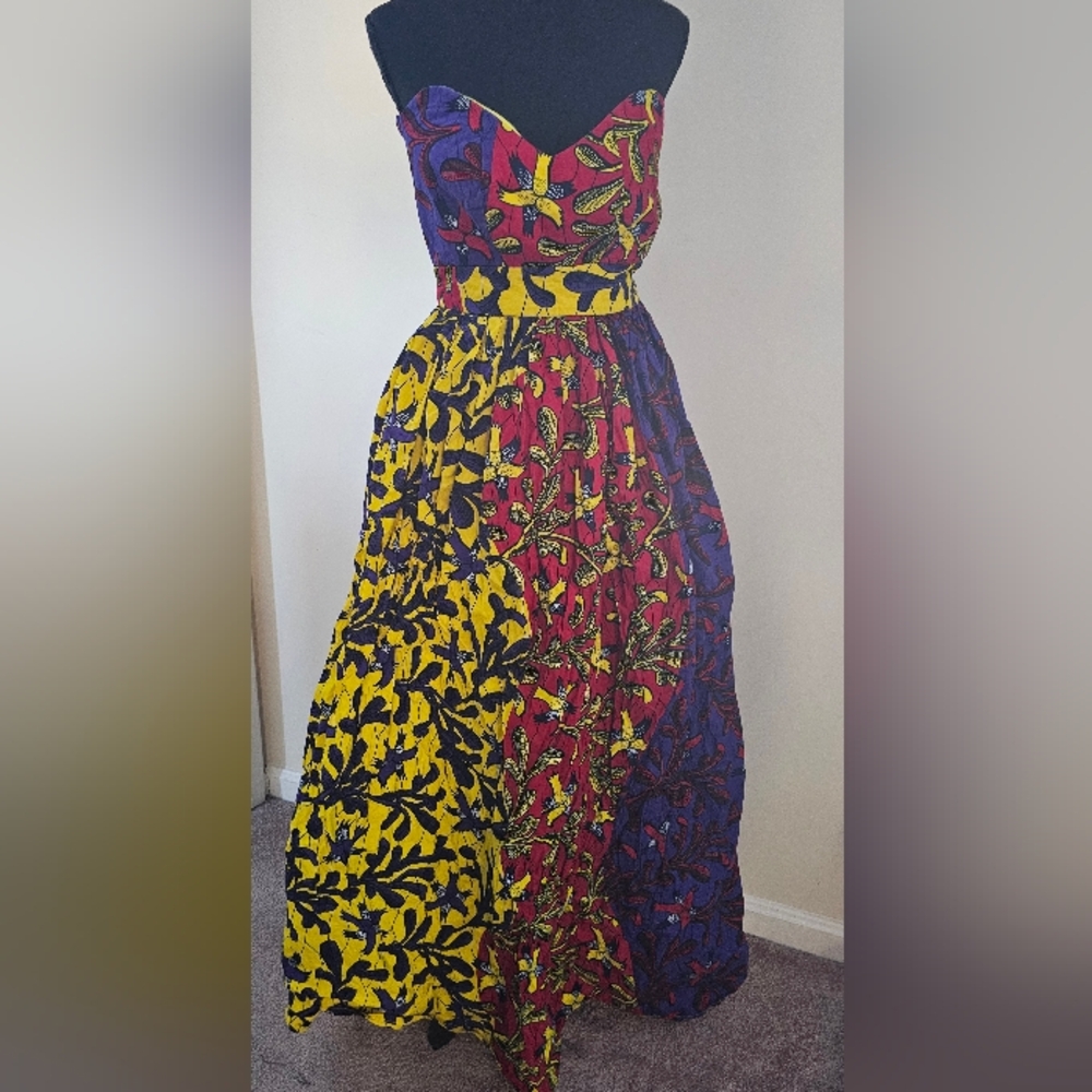 Sleeveless Ankara Dress Sz 2
